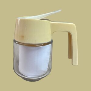 Vintage GEMCO Clear Glass Syrup Pitcher 12 oz Flip-Top USA